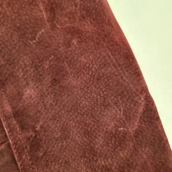 Wilsons Leather Maxima Jacket Women's XL Maroon Suede Lined Vintage 90s Y2K - Picture 8 of 16